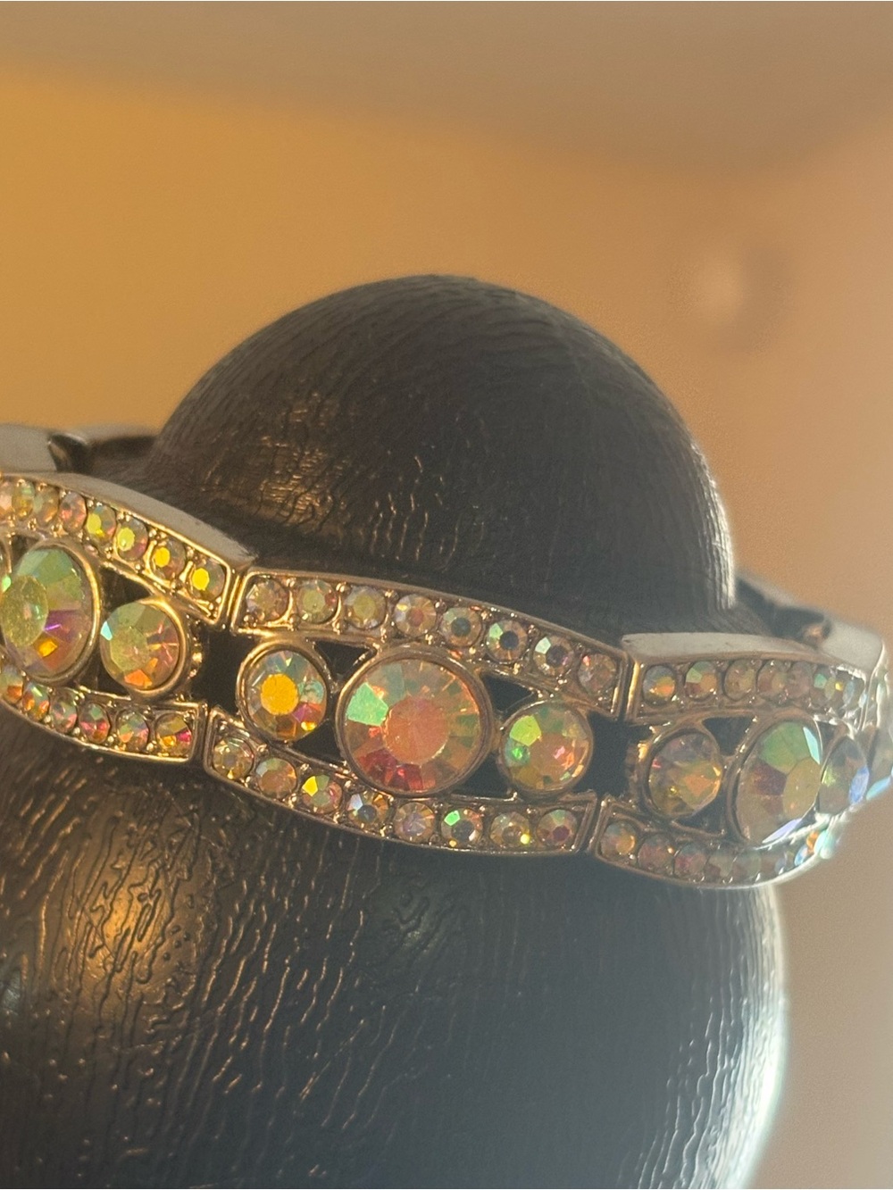Aurora Crystal Dome Bracelet - Iridescent Silver-Tone Women's Jewelry